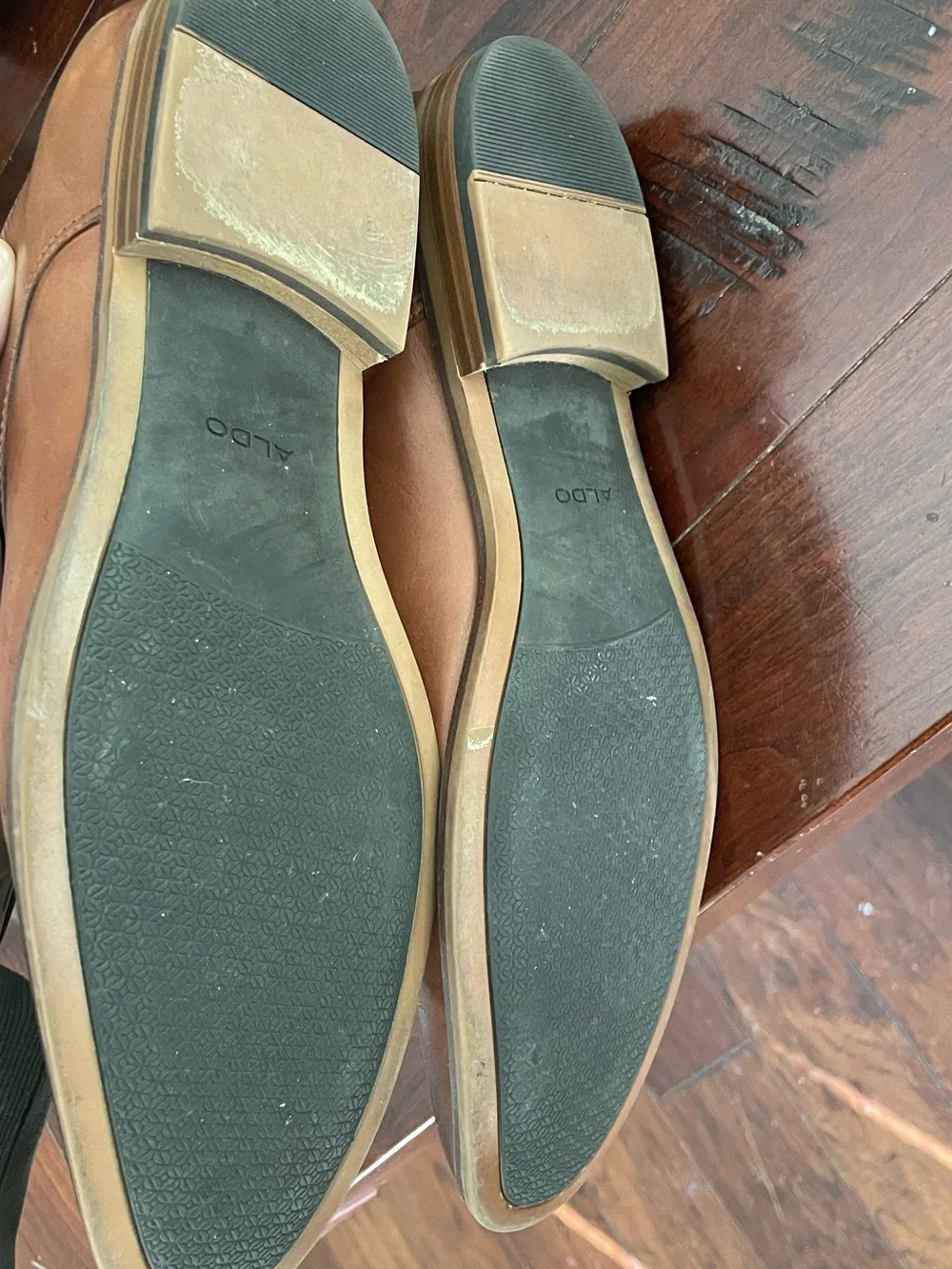 Aldo Men's Leather Double Monk Strap dress Shoes Men’s 10.5 Used Good Condition